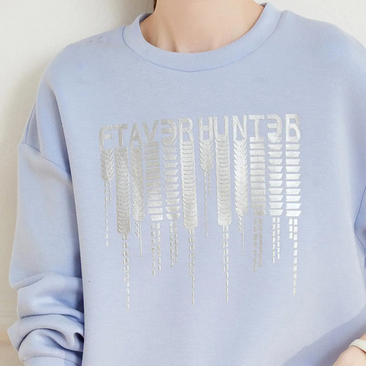 LOUIS YAO Trend Printed Women's Sweatshirts 2025 Spring Top Round Collar Simple Loose Casual Long Sleeve Hoodies New 