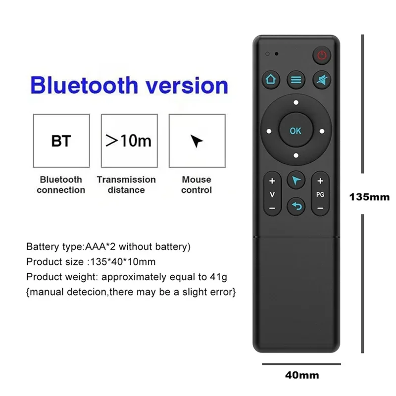 ZLRLMHY Smart Remote Control is suitable for Bluetooth 5.2 TV Projector Wireless Infrared Controller Smart TV Box