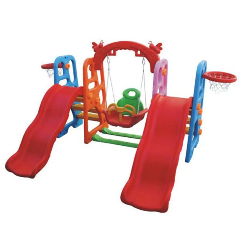 

Indoor and outdoor playgrounds Children's slides with swings