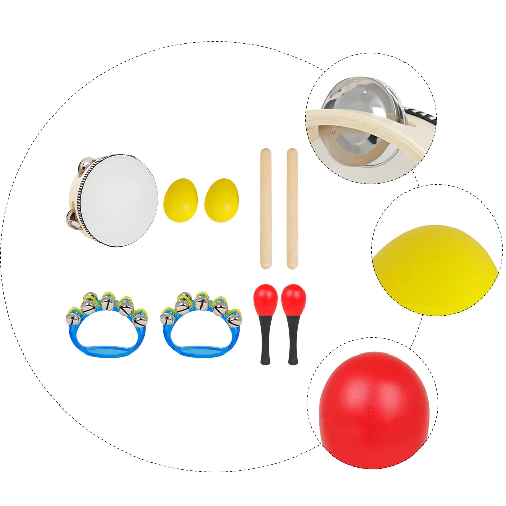 

Musical Instrument Set Kids Toys H Percussion Infant Plaything Educational Toy Bell Instruments Wooden Rhythm Sticks
