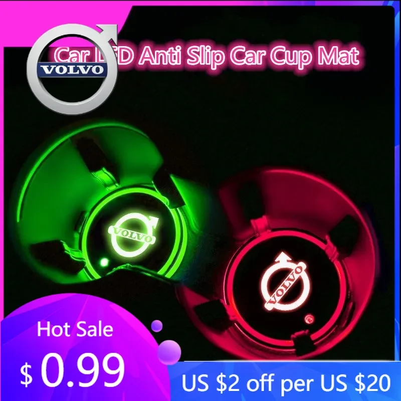 

Колпаки ступиц, 2 шт., автомобильные светодиодные подставки для воды, многоцветные переключения, подходят для Volvo v40v 60s6ls90xc60xc90t4t5t8, светящиеся modi