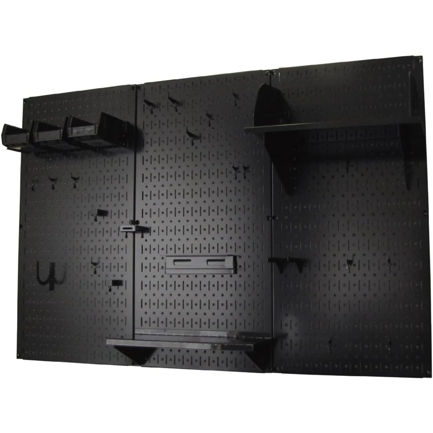 NEW Pegboard Organizer Wall Control 4 ft. Metal Pegboard Standard Tool Storage Kit with Black Toolboard and Black Accessories