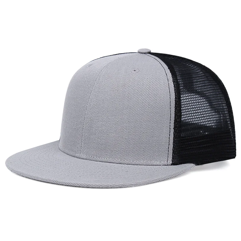 Soild Color Baseball Cap Men Summer Breathable Mesh Hat Snapback