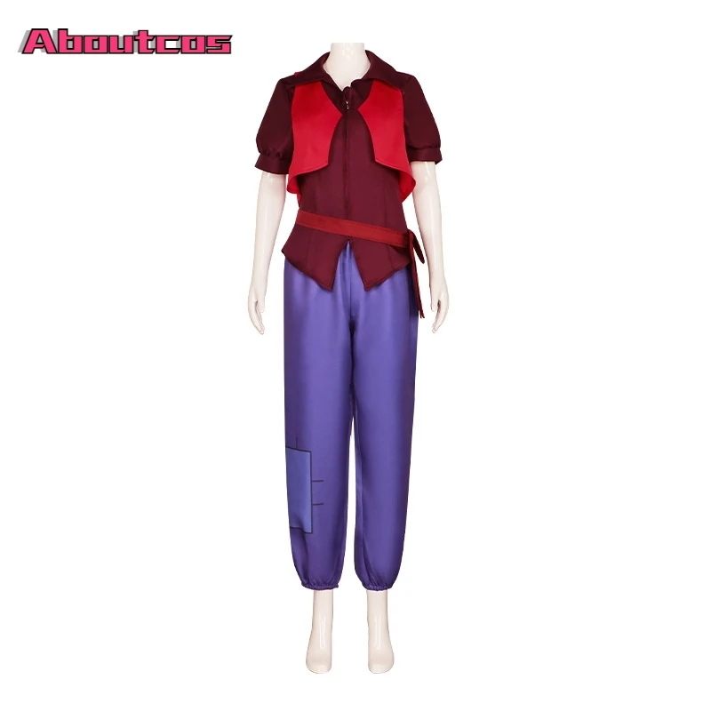 

The Owl House Eda Cosplay Clawthorne Anime Aboutcos Costume Top Shirt Pants Suits Vest Fanny Pack Halloween Carnival Role Suit