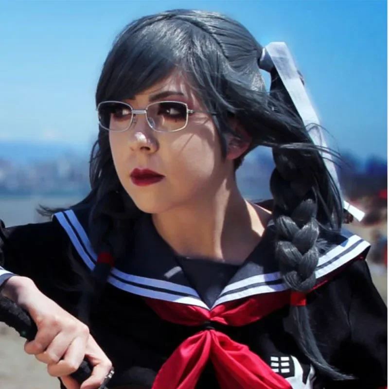 

Аниме Danganronpa Dangan-ronpa Peko Pekoyama двойной плетеный темно-серый синтетический парик для косплея для Хэллоуина парики + очки