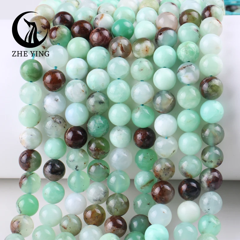 

Natural Chrysoprase Australian Jades Beads 2/4/6/8/10mm Round Loose Stone Beads For Jewelry Making DIY Bracelets Accessories 15"