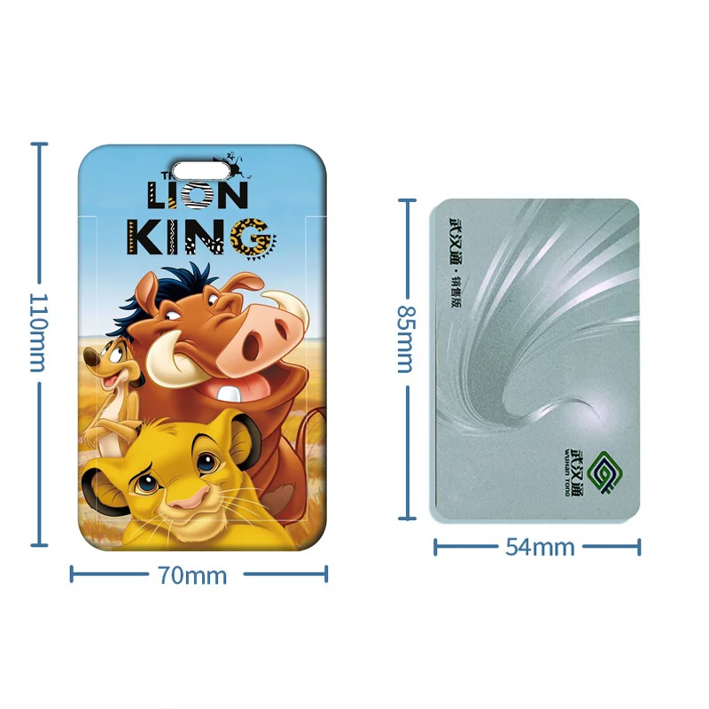 The Lion King tali Lanyard tempat kartu ID, tali leher Simba lucu tali telepon, tempat lencana gantungan kunci, Yoyo Lariat