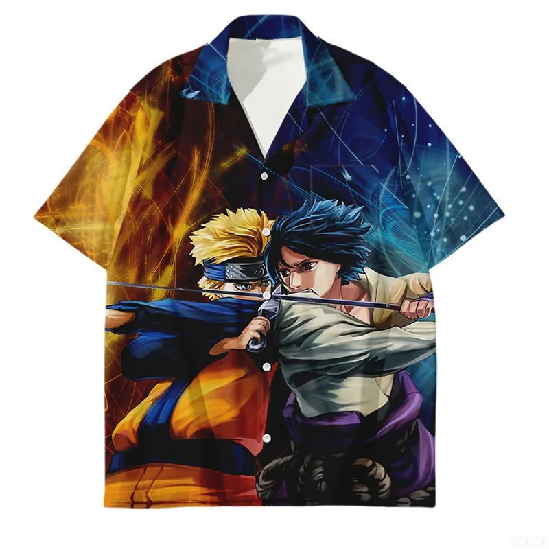 2025 Cross Border New Ninja 3D Printed Summer Men's Short Sleeved Shirt for Foreign Trade image 2