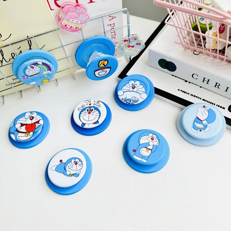 

Hot Kawaii Doraemon Series Mobile Phone Bracket Cute Cartoon Creativity Printing Magnetic Attraction Telescopic Airbag Bracket