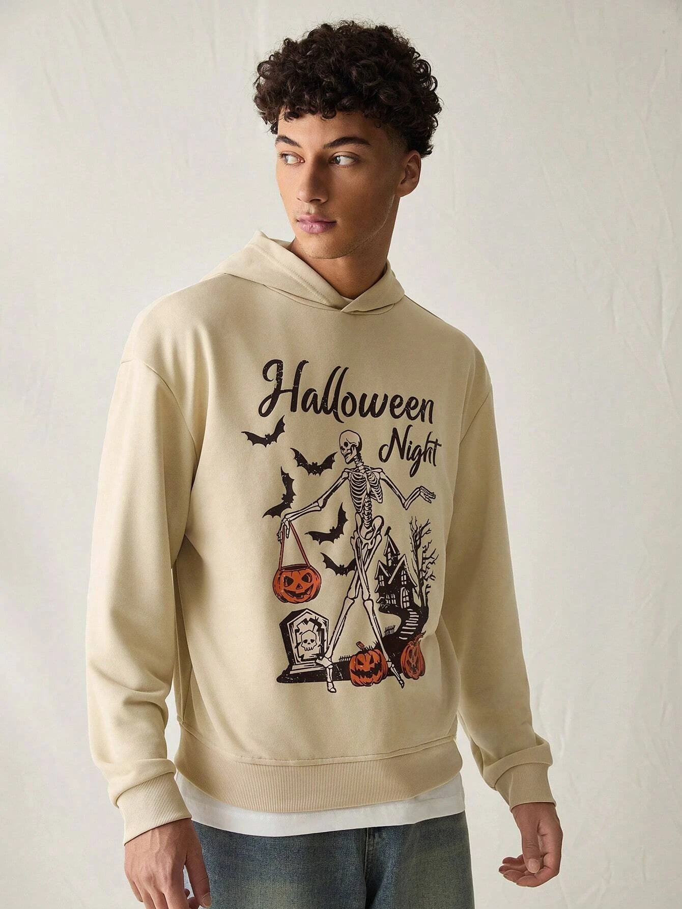 

Unisex Halloween Printed Graphic Hoodie Oversized Casual Hooded Sweatshirt Autumn Men's Clothing Women Long Sleeve Sweater Tops