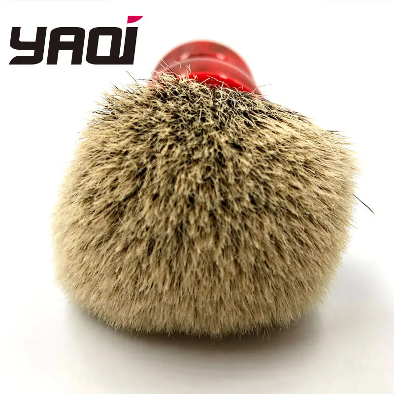 new-2026-yaqi-24mm-100-silvertip-hair-red-resin-handle-shaving-brushes-for-men