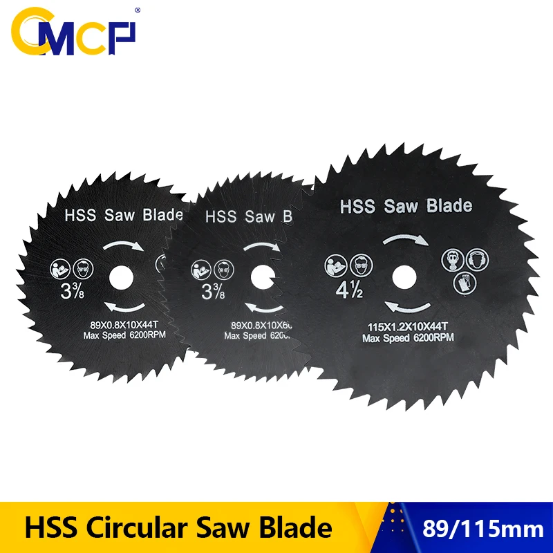 CMCP HSS Saw Blade 89x10mm 44/60 Teeth Circular Saw Blade Nirtide Coated Wood Metal Cutting Tool Saw Disc