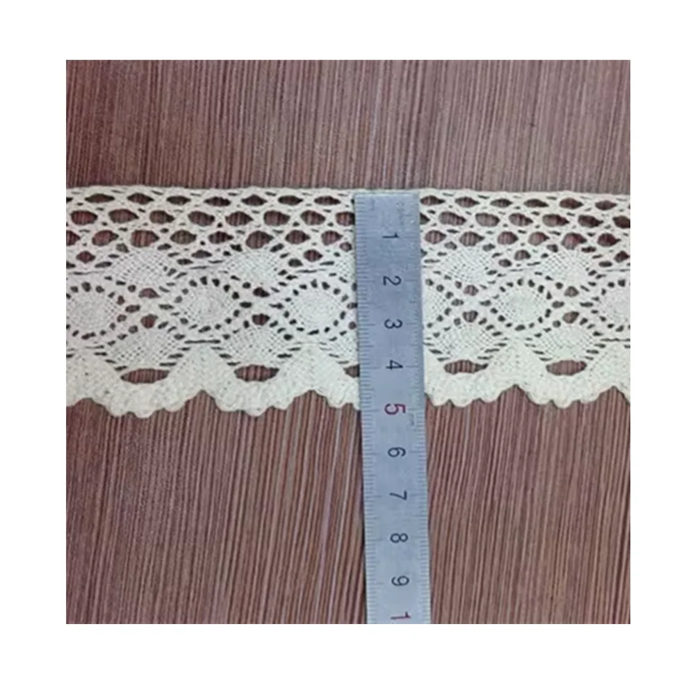 

100 Yard 50mm width Beautiful Natural color original cotton/cluny lace beige color craft sewing