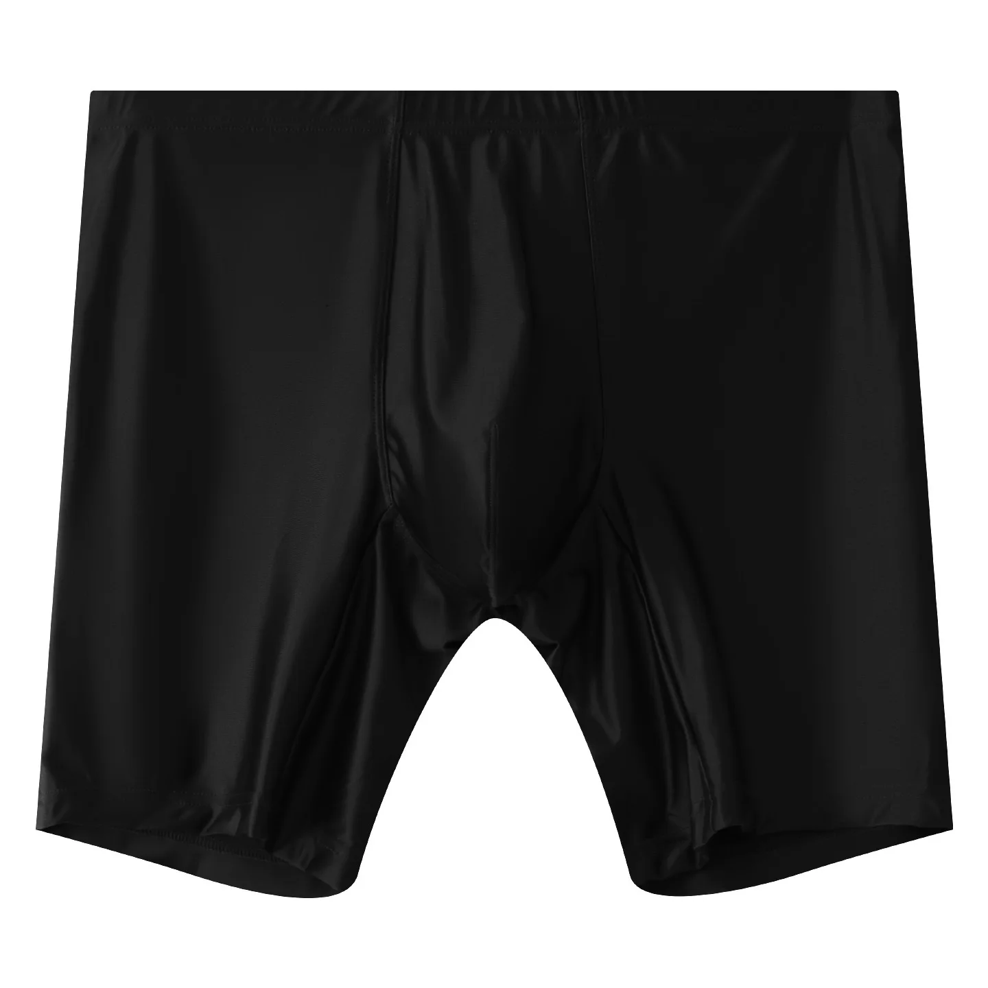 Mens Underwear Boxers Solid Slim Ice Silk Panties Man Extended Leg Boxer Shorts Homme Middle Waist Pouch Underpants Male M-XXL