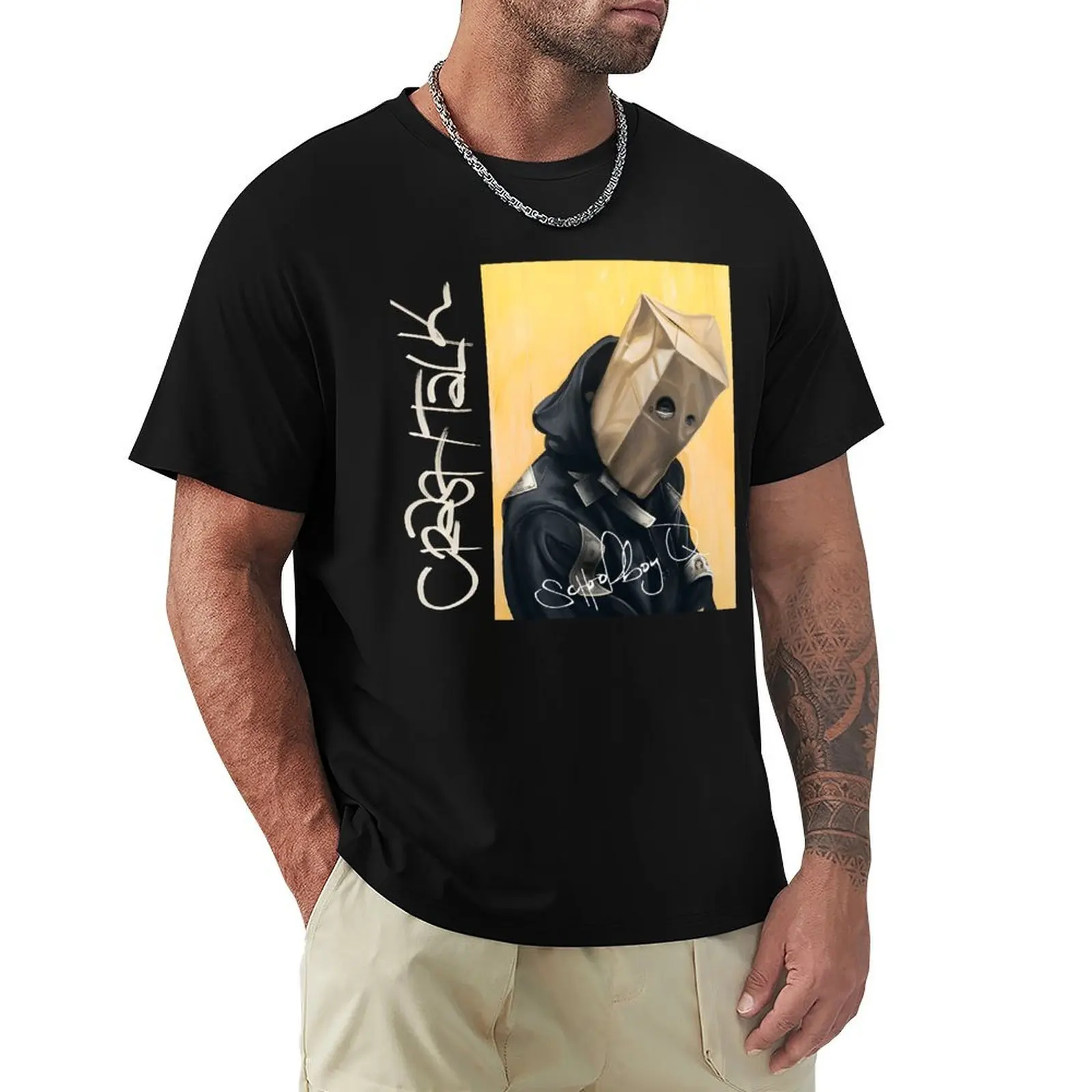 CrasH Talk Album T-Shirt Abstract Pattern Print Top