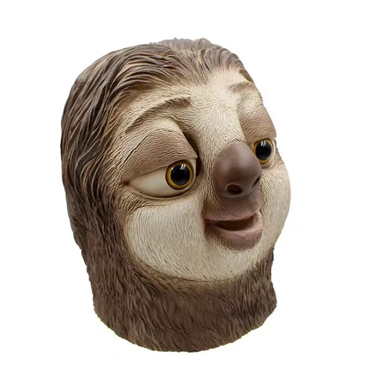 Sloth Mask Latex Animal Head Mask Halloween Costume Party