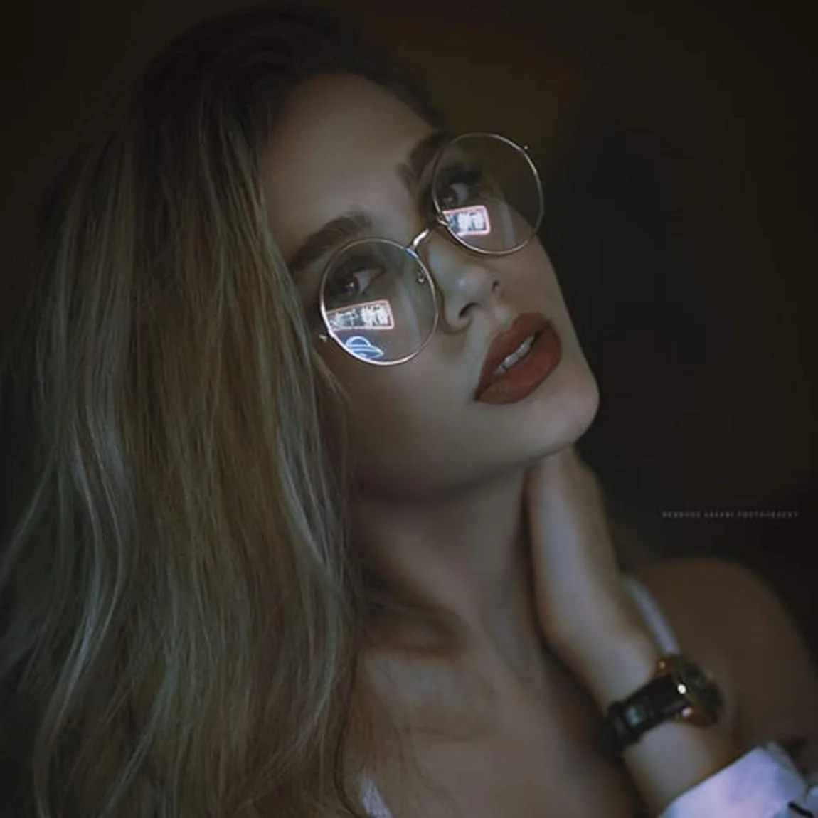 Round Metal Frame Glasses Flat Retro Art Glassesed  Glasses Cosplay Accessories Anime Adult Boy Clothing Props Gifts
