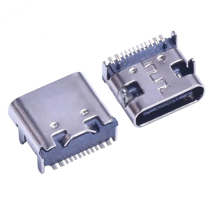 50/100pcs Type C Female Seat 3.1 TYPE-C 12PIN Single-Row SMT Four-Pin Plug-In Board Type-C Double-Sided