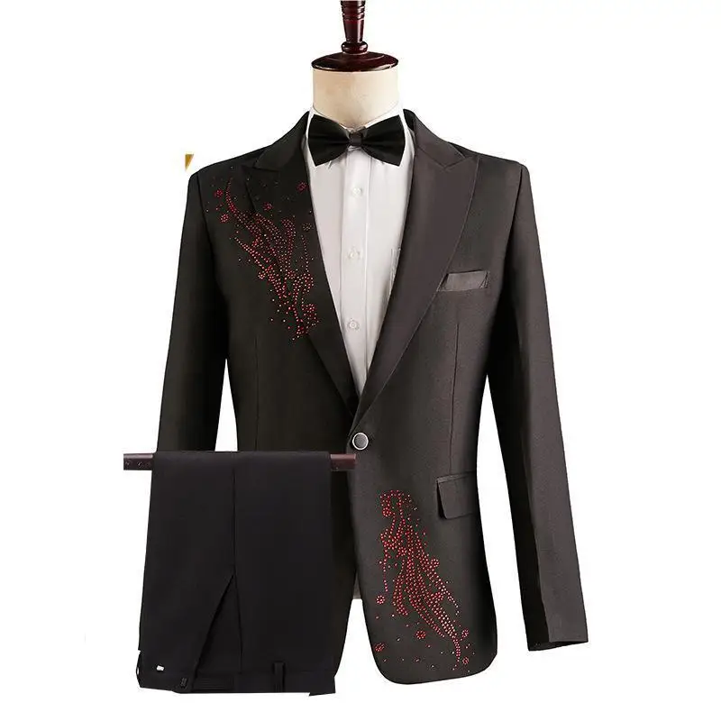 

W-74 Men's casual suits new men's suits groomsmen suits performance suits singer suits men's youth