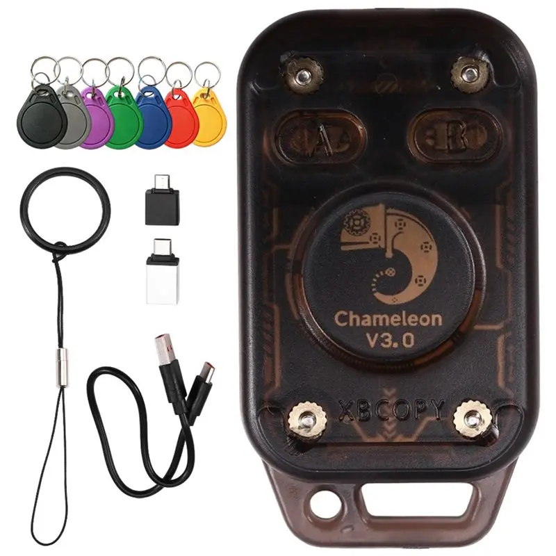 Chameleon V3.0 Reader Writer RFID Smart Chip Reader+ 7XUID Keychain Smart Card Emulator ID IC 125K 13.56M Tag Copyer Copier-