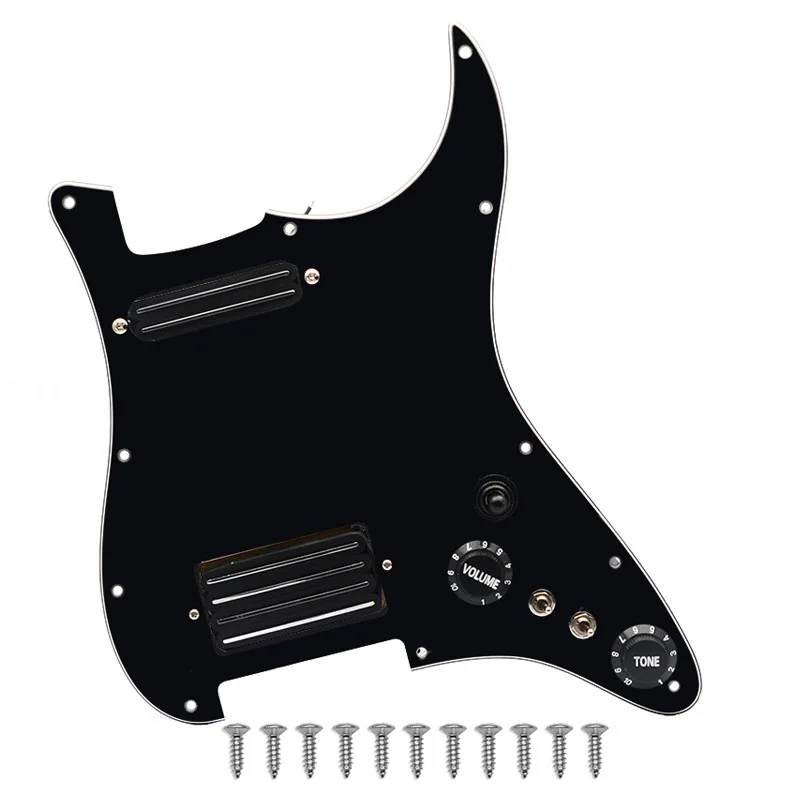 Full Load Pickguard Pickup Panel  SH Pre-wired 4-C Cable with Independent Single-cut Wire For S/T  Electric Guitar