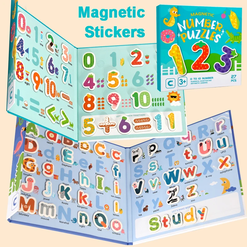Alfabeto magnético, letras, números, juguetes para educación preescolar, ortografía, juego de palabras en inglés, matemáticas, aprendizaje ABC, pegatinas para nevera