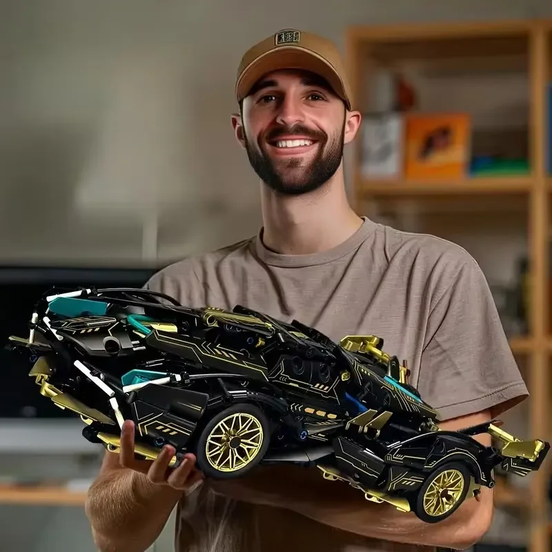 1148 pçs 1:14 rc carro moc construção design legal conjunto de blocos de construção de corrida power moc tijolos criativo brinquedo diy crianças presentes aniversário