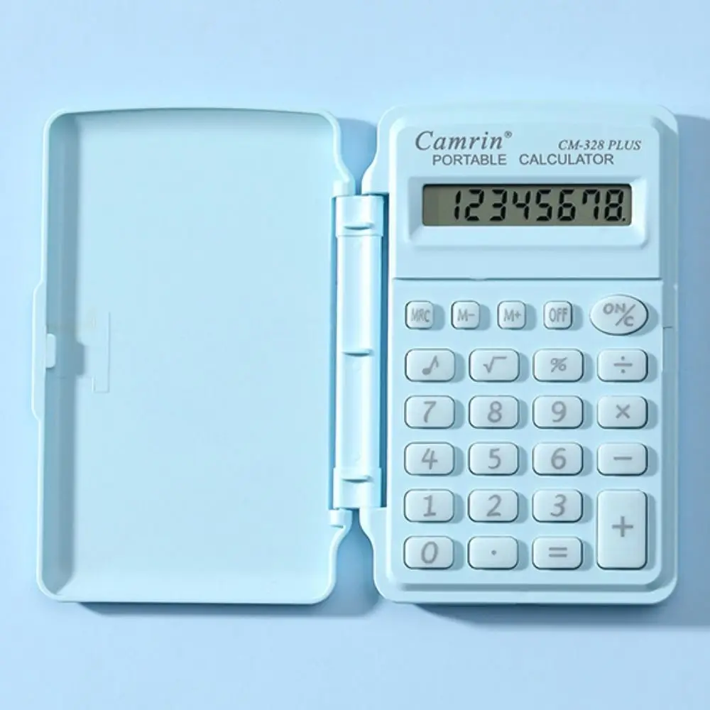 

8 Digits Mini Flip Calculator Smart Stay Small Mini Scientific Calculator Portable Lightweight Office School Supplies