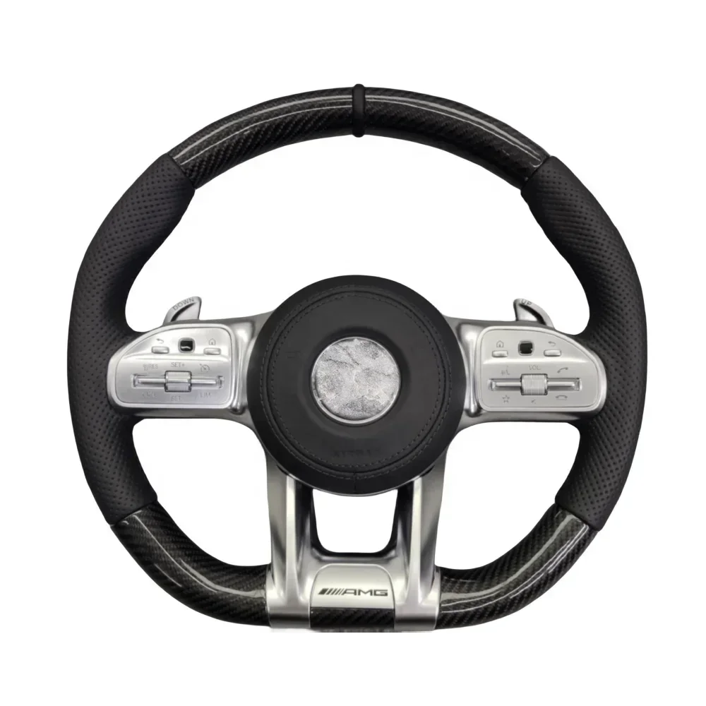 

A Custom Carbon Fiber Steering Wheel for Mercedes benz AMG G63 C63 S63 E63 Mercedes Benz Steering Wheel