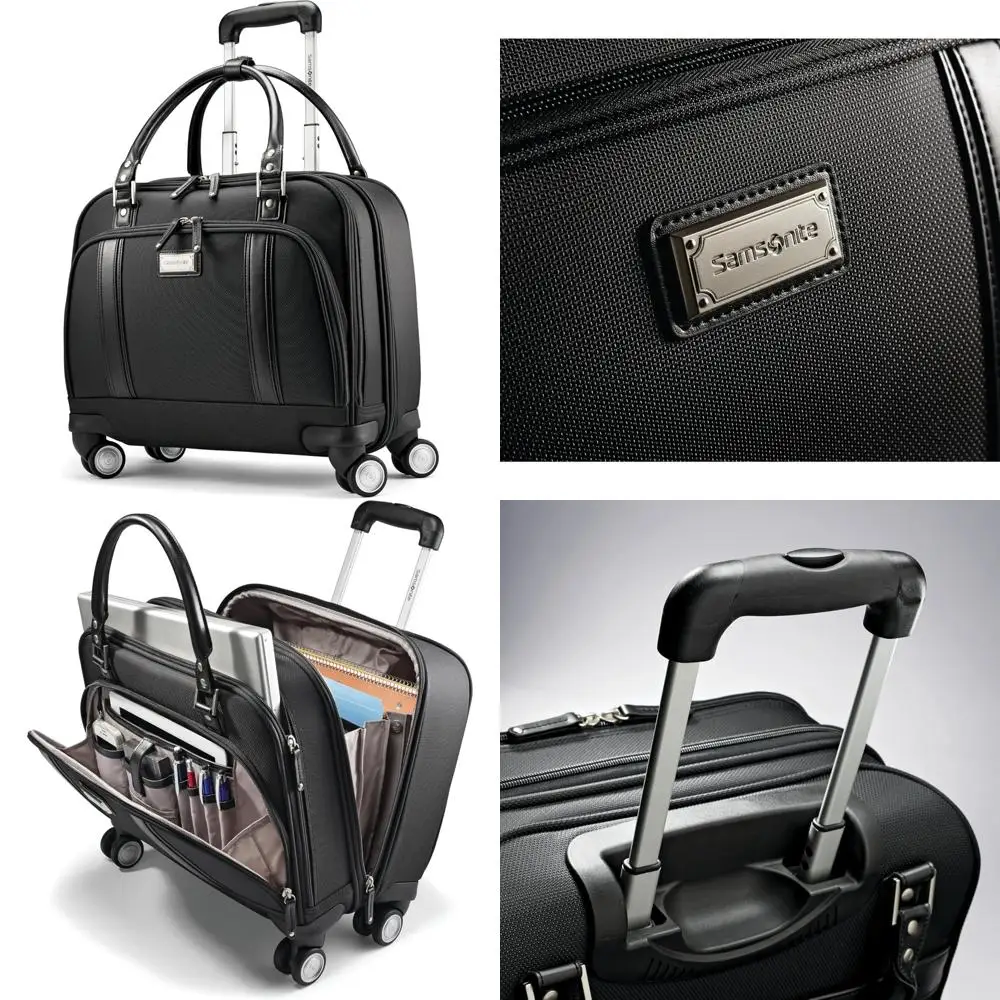 

Женский мобильный офисный спиннерный чемодан, черный, один размер, предметы первой необходимости для путешествий