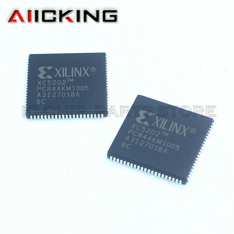 XC5202-6PC84C 2 sztuk/partii, PLCC84 FPGA XC5200 rodzina 3K bramy 256 komórki 83MHz 84Pin PLCCIC, oryginalny czip IC, w magazynie