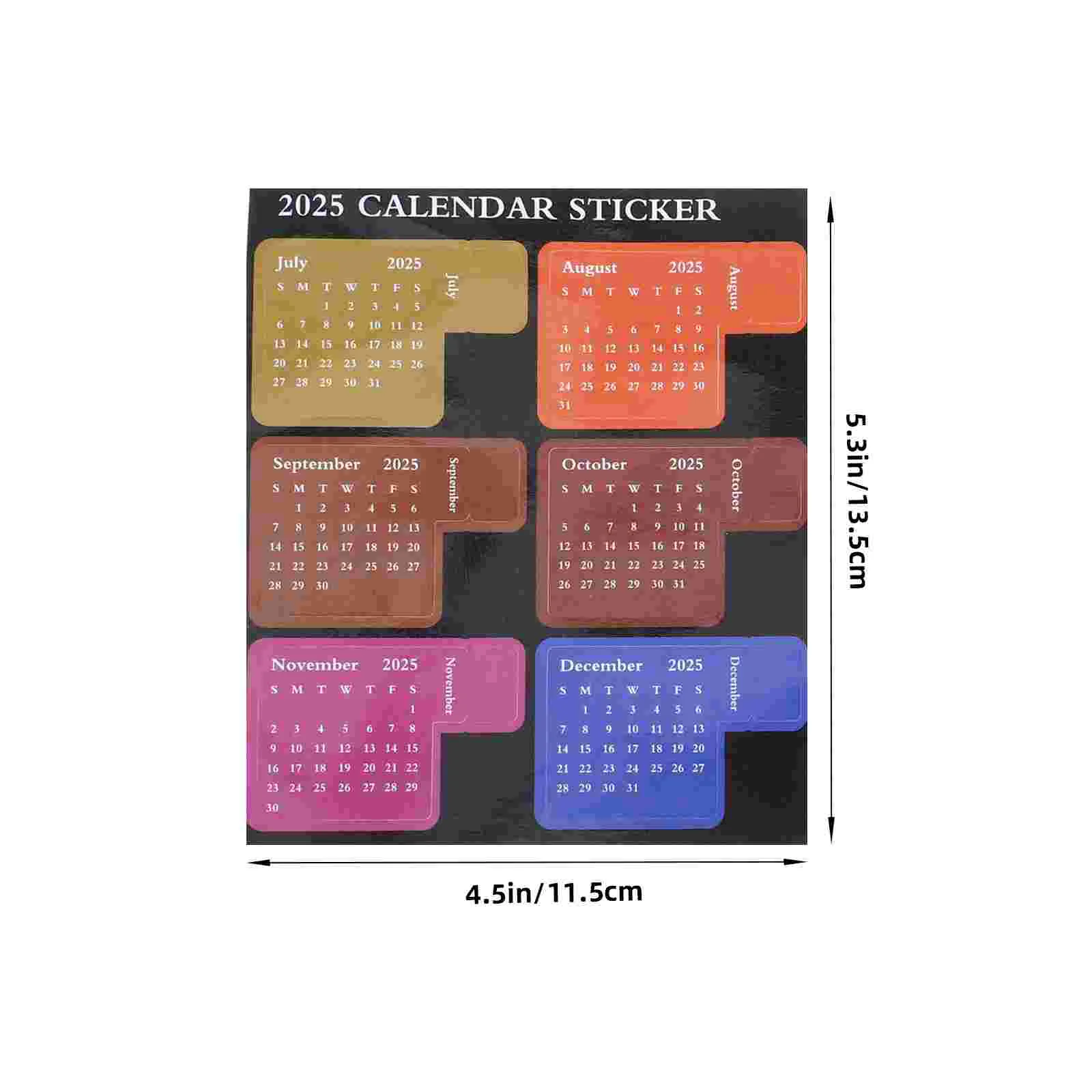 2025 Index Post Calendar Stickers Compact Book Tabs Notepad Month Office Planner Household Adhesive Fridge