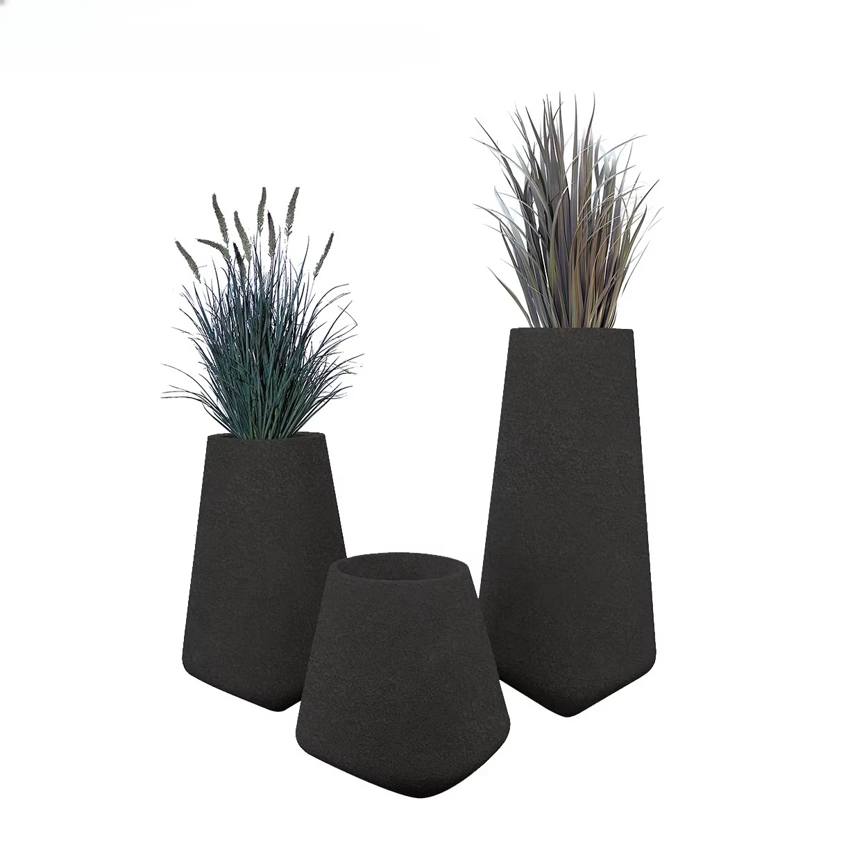 

Round large glass fiber garden flower pot indoor outdoor flower pot decorative outdoor flower pot