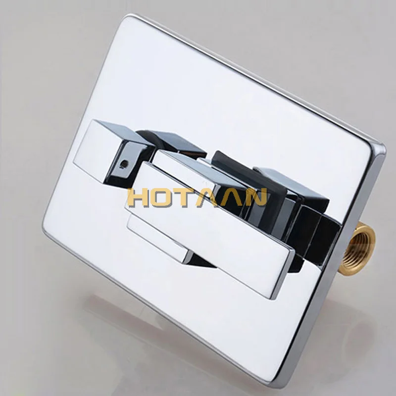 . modern bathroom waterfall shower set faucet with shower head+hand shower wall mounted,YT-5303