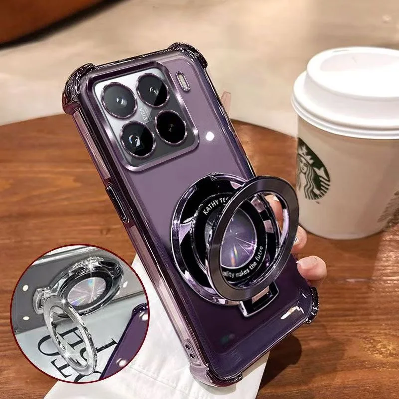 Plating Phone Case For OPPO FInd X5 Pro X9 X3 Lite X8 Reno 10 9 8 7 6 5 Reno5 Lite Pro Magnetic Holder Stand Shockproof Cover