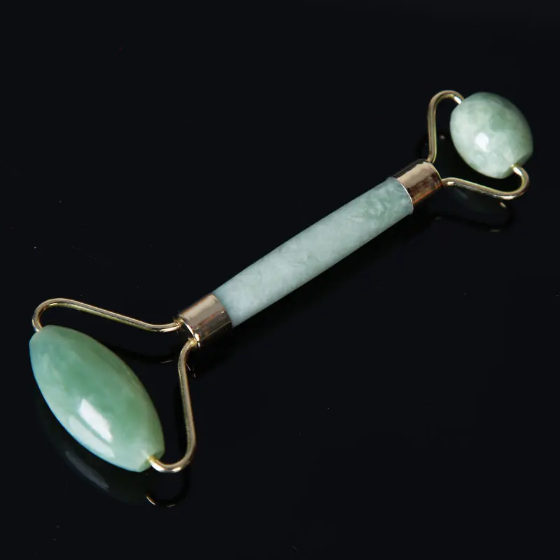 Dropshipping Natural Jade Stone Massage Roller Guasha Scraper Face Massager Facical Massage Face-lifting detox beauty equipment