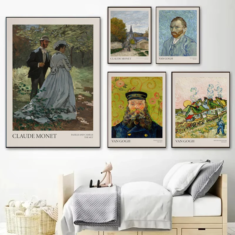 Póster de pintura de la serie de celebridades, impresionismo Vintage, paisaje de personas, flores, galería de lienzo, decoración Interior del hogar, 1 Uds.