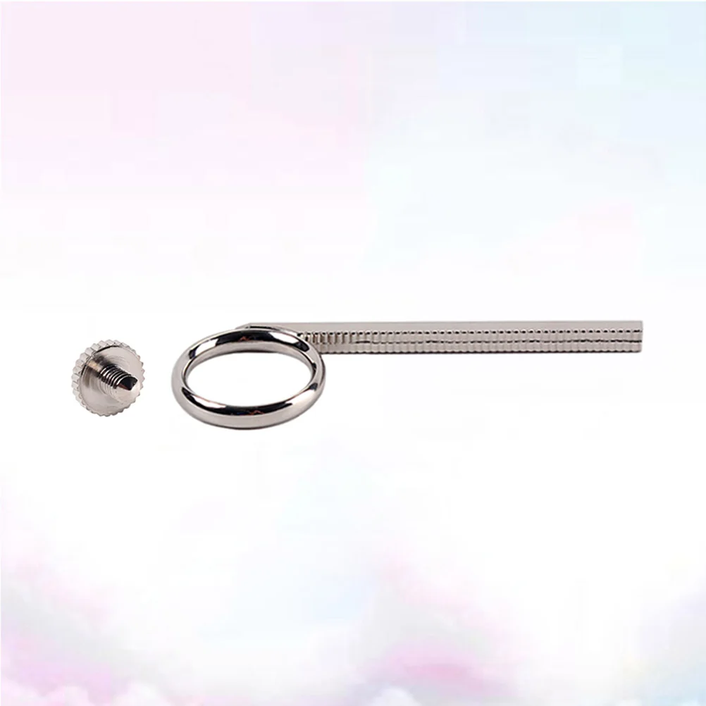 

2pcs Metal Trumpet Slide Finger Ring Pull Ring with Screw Trumpet Cornet Accessory Replacement CB22 (Silver)