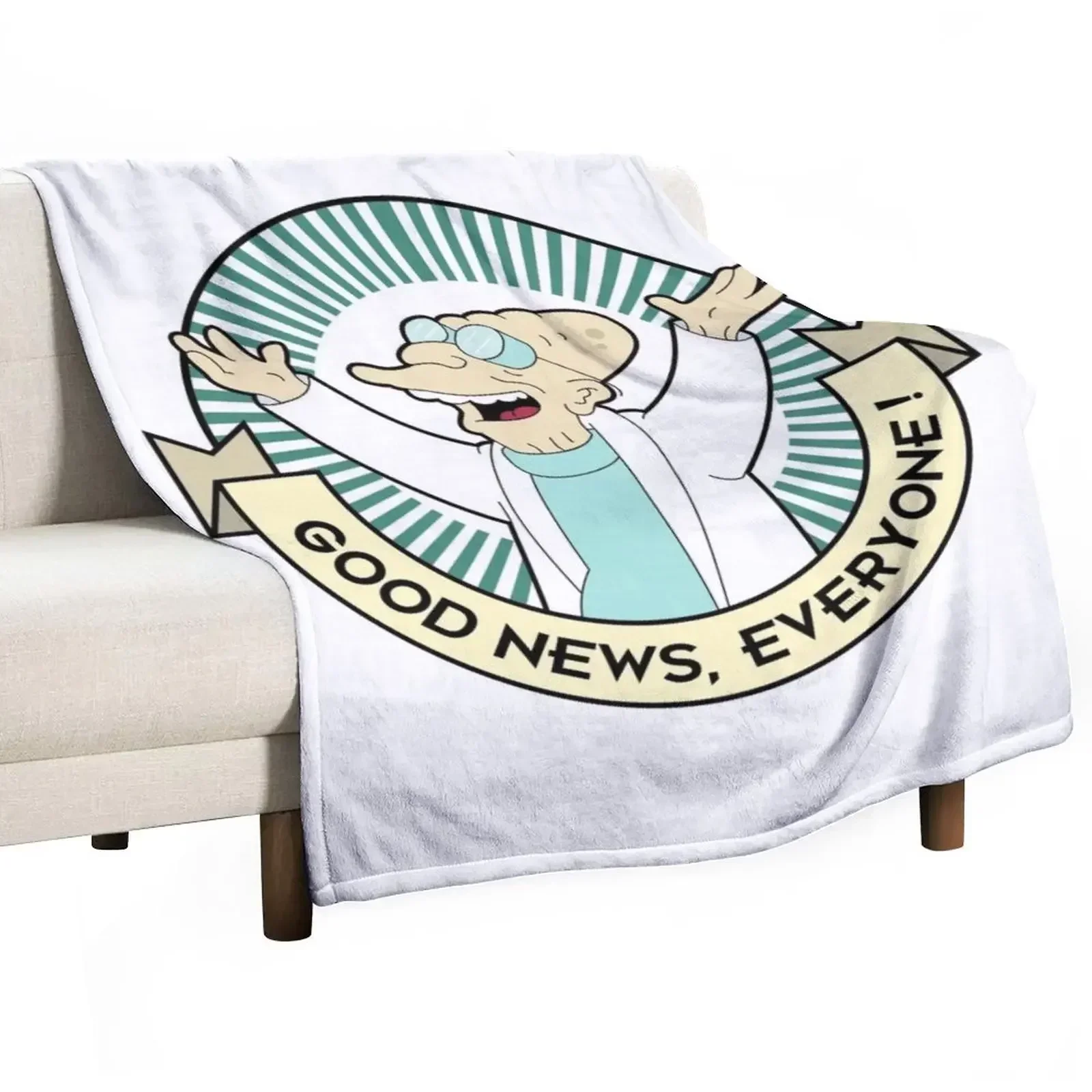 Professor Farnsworth - Good News Everyone! Throw Blanket Single Softest Blankets