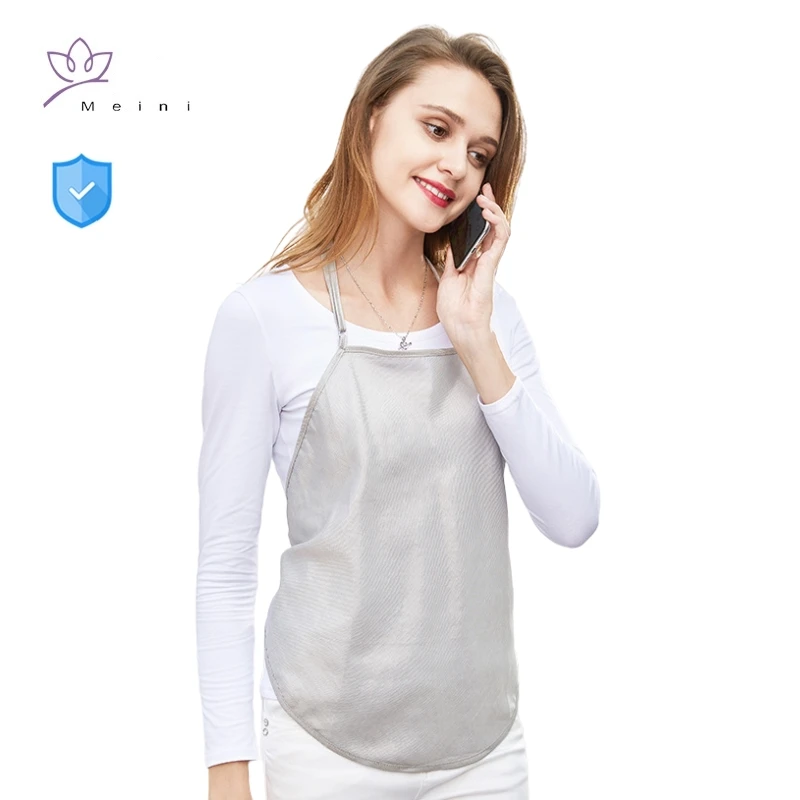 Real electromagnetic radiation protective 50% silver fiber maternity apron refrigerators, air conditioners EMR shielding clothes