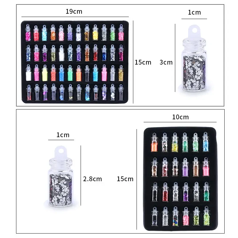 Epoxy Filling Set Sparkling Epoxy Resin Glitter Powder Heart Star Micro Beads Nail Art Sequins For Jewelry Making Craft DIY