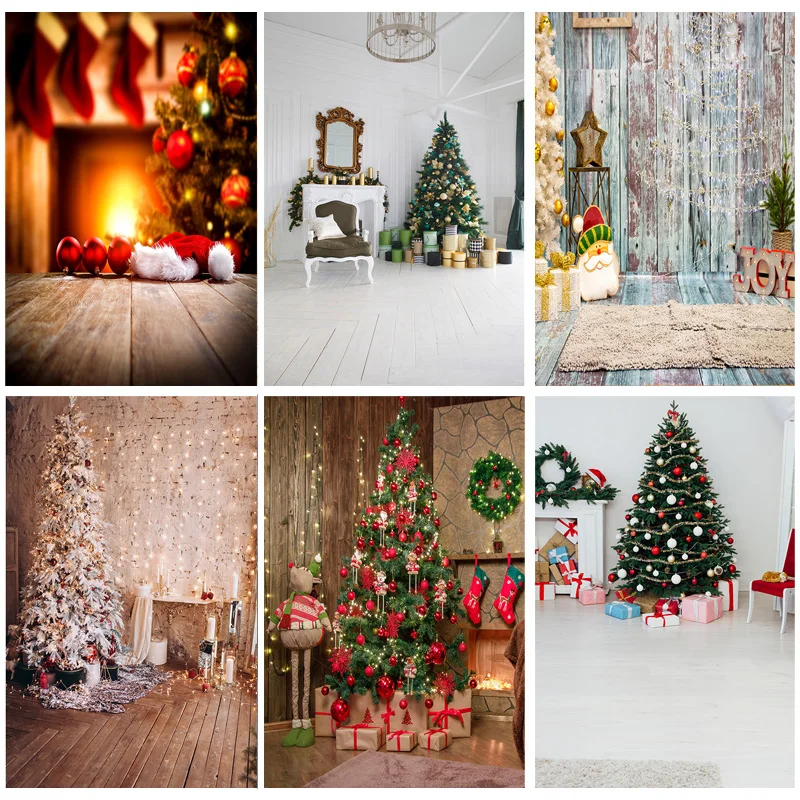 

SHENGYONGBAO Christmas Indoor Theme Photography Background Fireplace Children Backdrops For Photo Studio Props YXSD-12