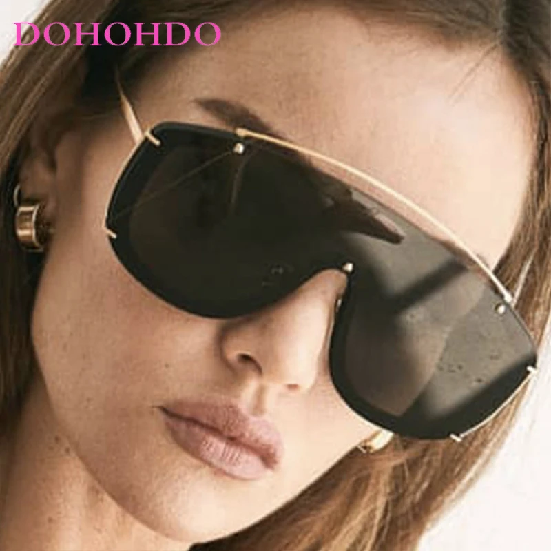 

Punk Pilot Fashion Metal Oversized Frame Women Sunglasses Luxury Brand Men Sunglass Trending Outdoor Drive Sports Eyewear UV400