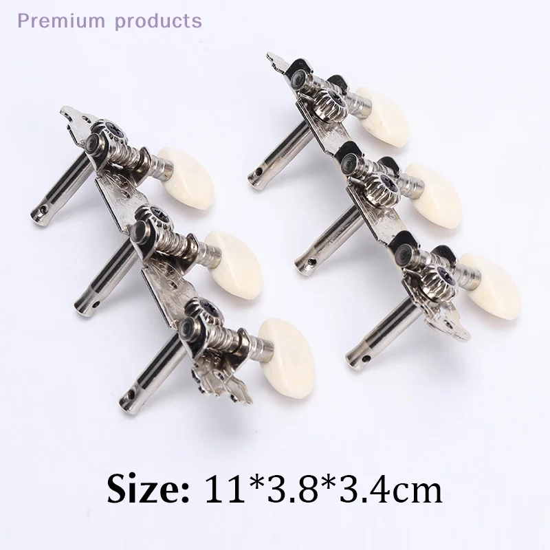 1 Buah Aksesori Gesper Senar Gitar, 6 Buah, Paku Penyetel Senar Gitar, Penyetel Tiga, Suku Cadang Pengganti Gitar Tiga Baris