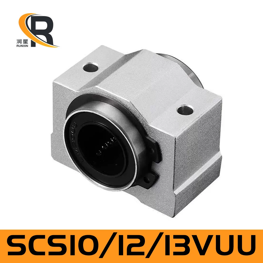 RXTNC 1PCS SC8VUU SC10VUU SC12VUU SC13VUU SC16VUU SC20VUU Linear Bearing Pillow Block DIY For CNC 3D Printer Parts