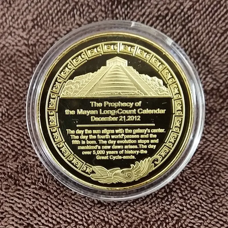 Mayan Commemorative Pyramid Sundial Gold Coins