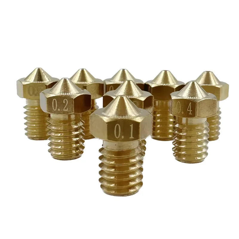 5pcs High Flow CHT Clone Nozzle for E3D V6 Hotend, 3-Hole Multi-Orifice, 1.75/3.0mm Universal 3D Printer Accessory