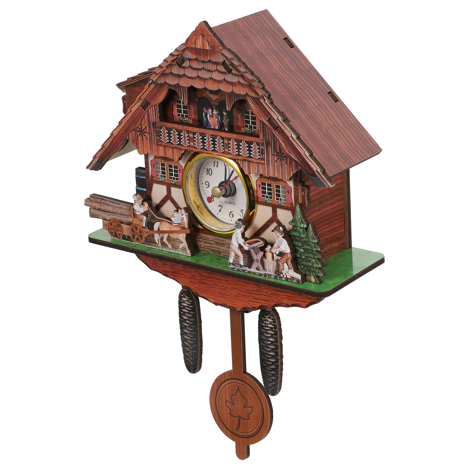 

Wall Decorative Clock Retro Hanging Exquisite Home Decor Cottage Style Room Office Wooden Lightweight