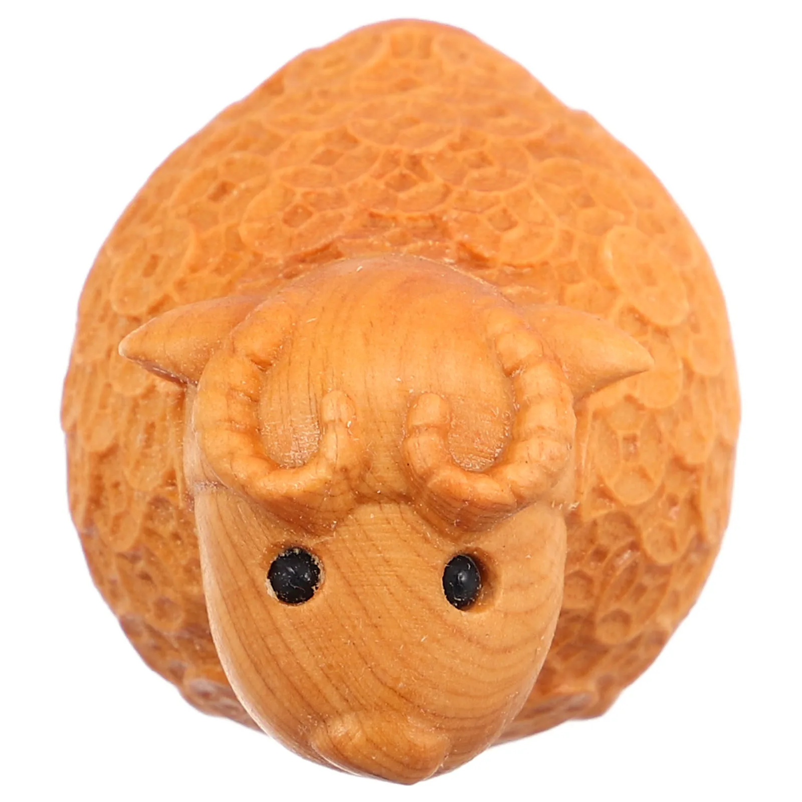 

Wood Carving Sheep Figurine Home Decor Mini Animals Statue Wooden Ornaments Easter Theme