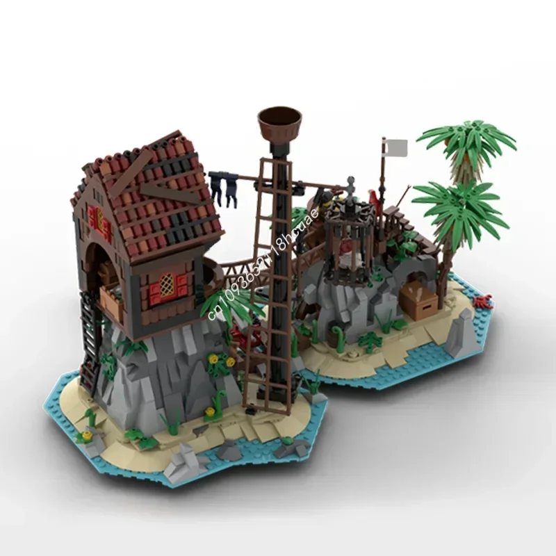 Set di Costruzioni Pirata 6270 Isola Proibita, 1383 Pezzi, Modello Modulare MOC, Mattoncini Impilabili, Giocattoli Creativi, Regalo Educativo per Bambini